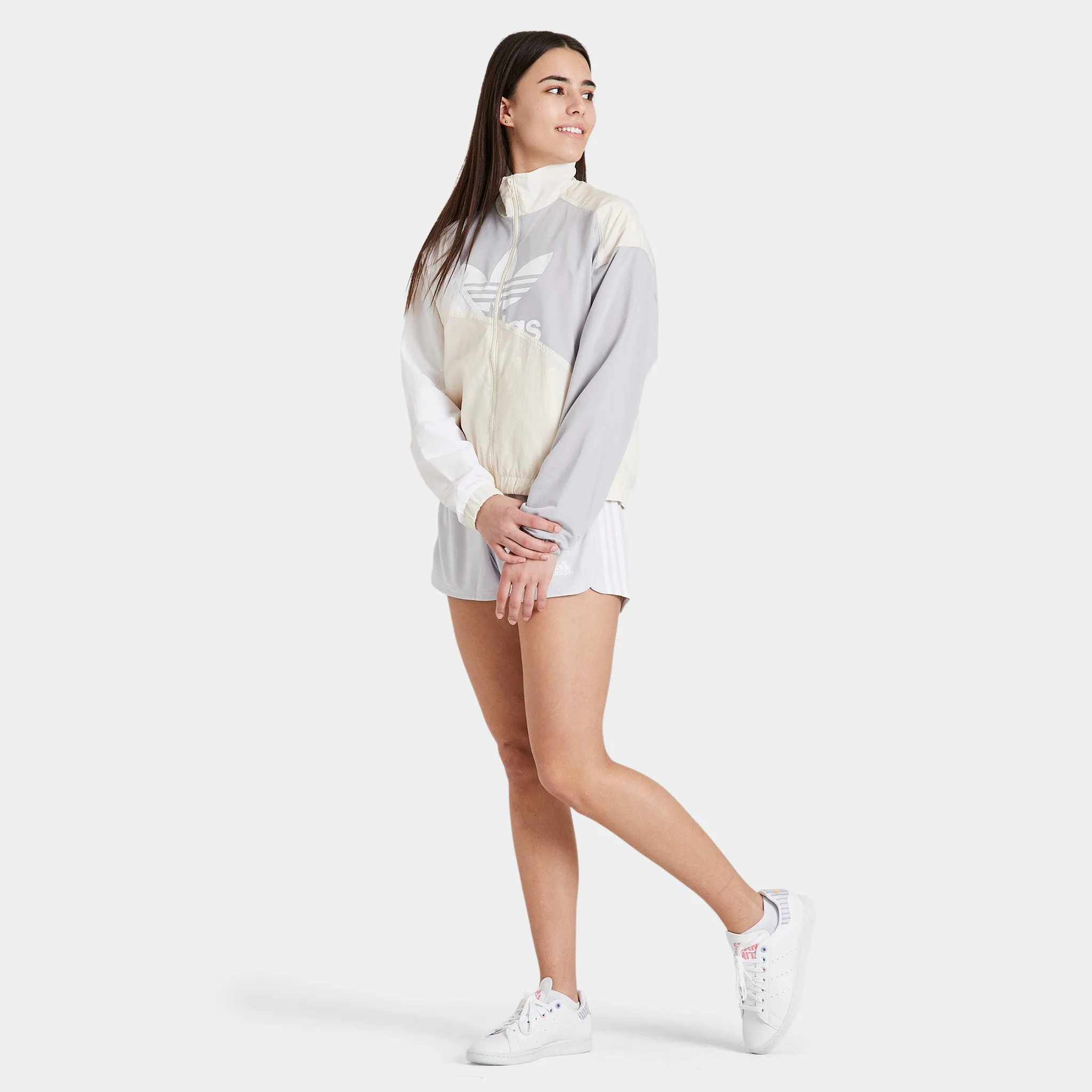 adidas Women's Pacer 3-Stripes Knit Shorts / Dash Grey