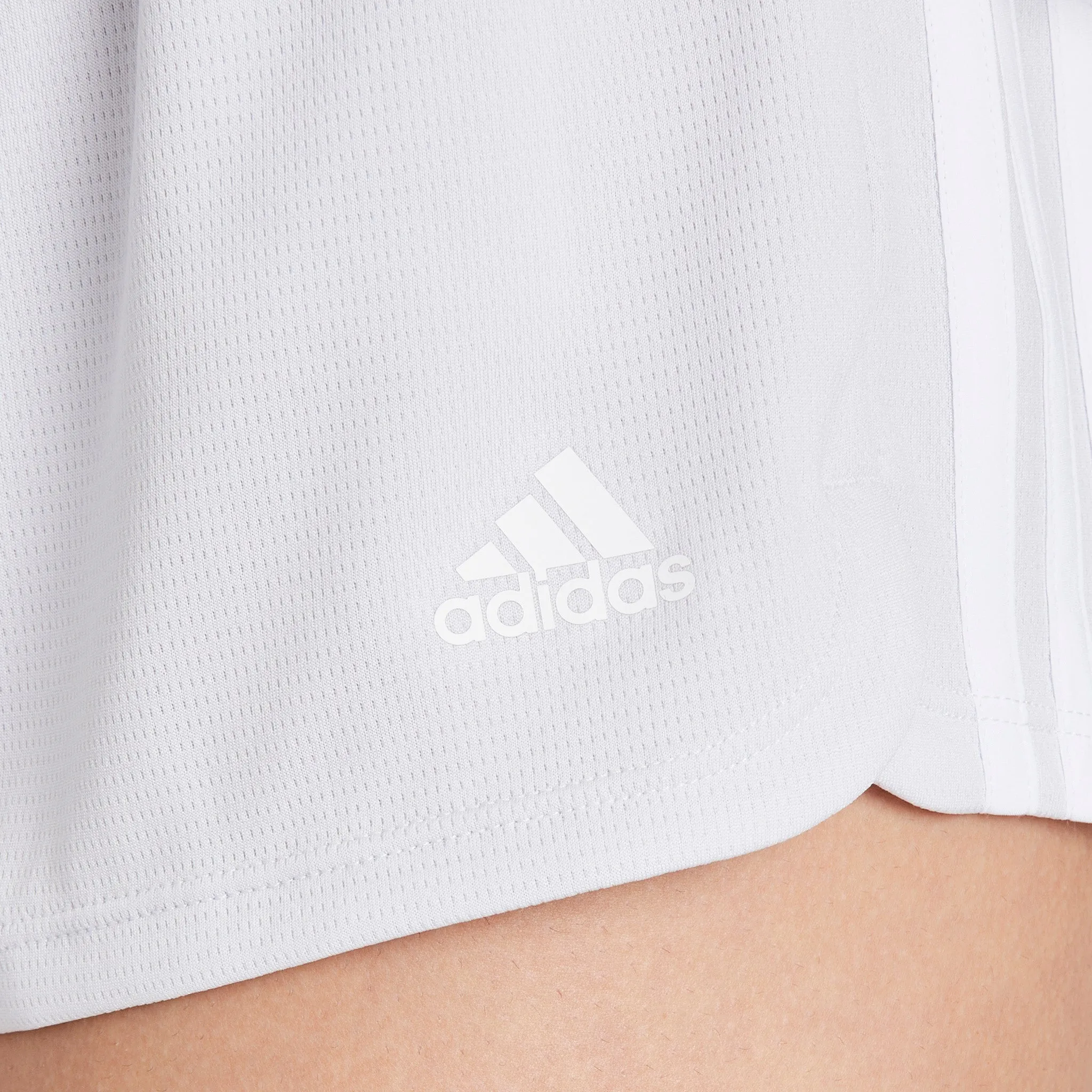 adidas Women's Pacer 3-Stripes Knit Shorts / Dash Grey