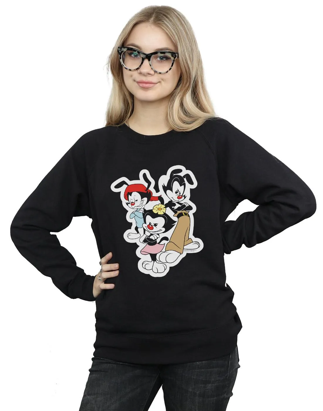 Animaniacs Womens/Ladies Dot Wakko And Yakko Sweatshirt