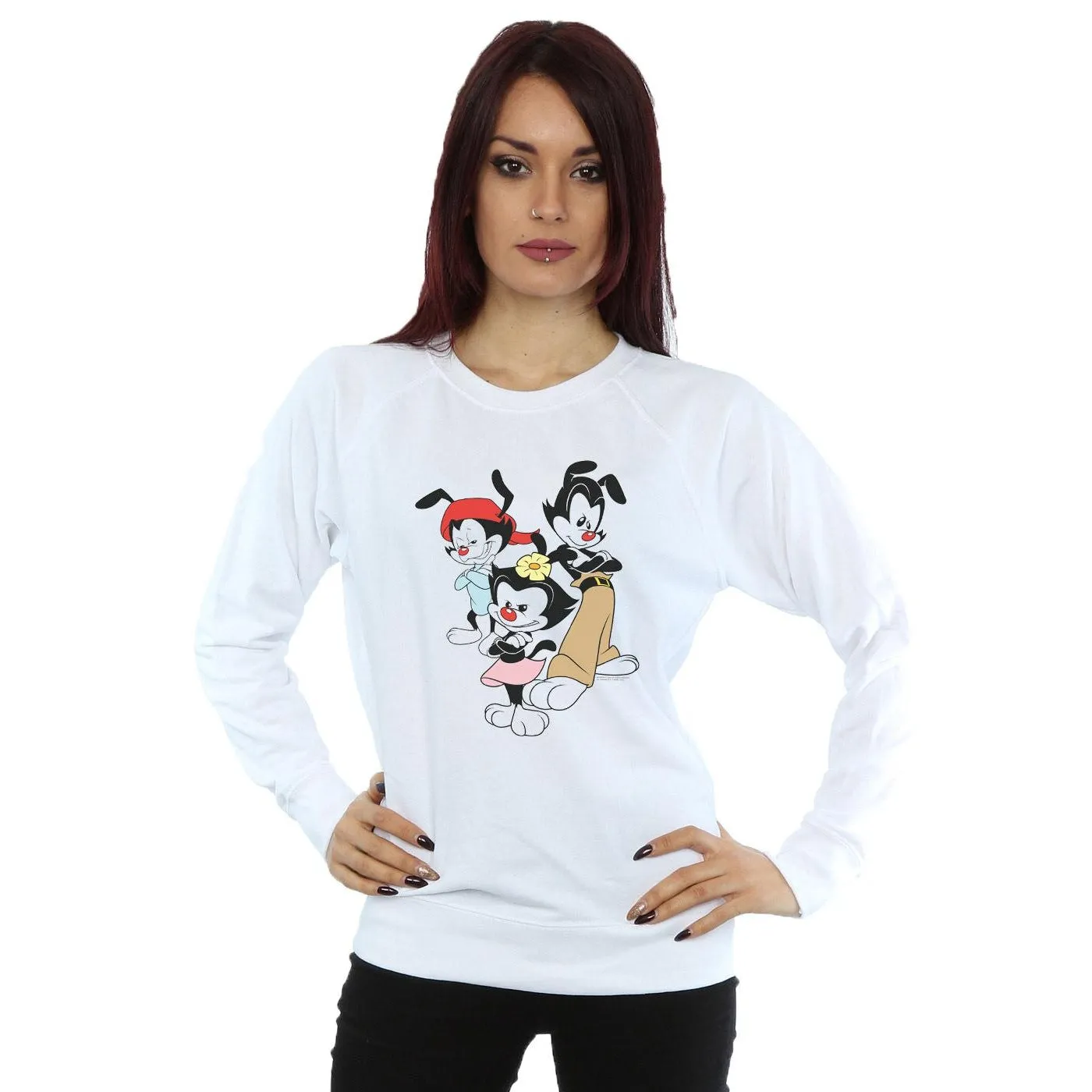 Animaniacs Womens/Ladies Dot Wakko And Yakko Sweatshirt