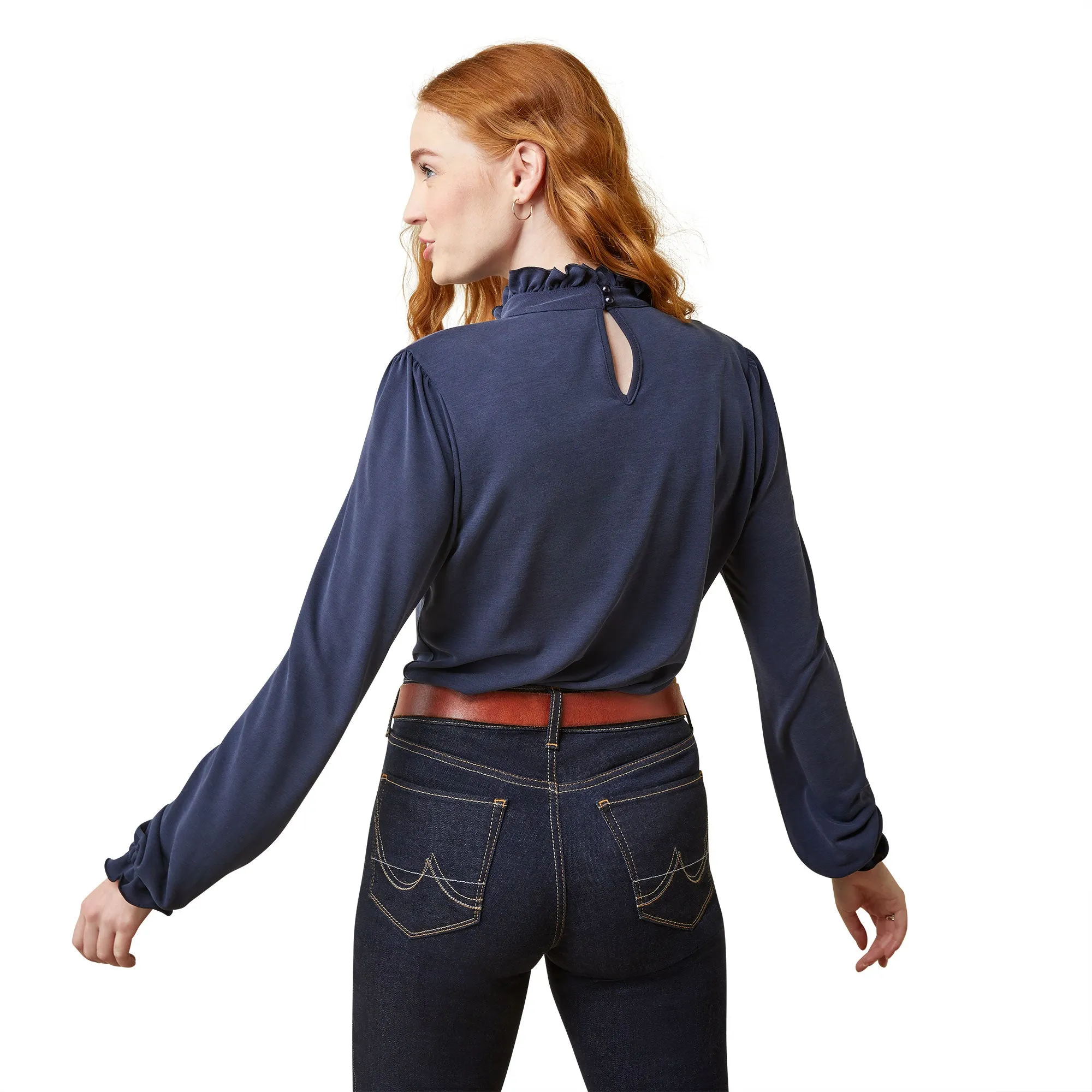 Ariat Ladies Inverness Long Sleeve Top - Navy