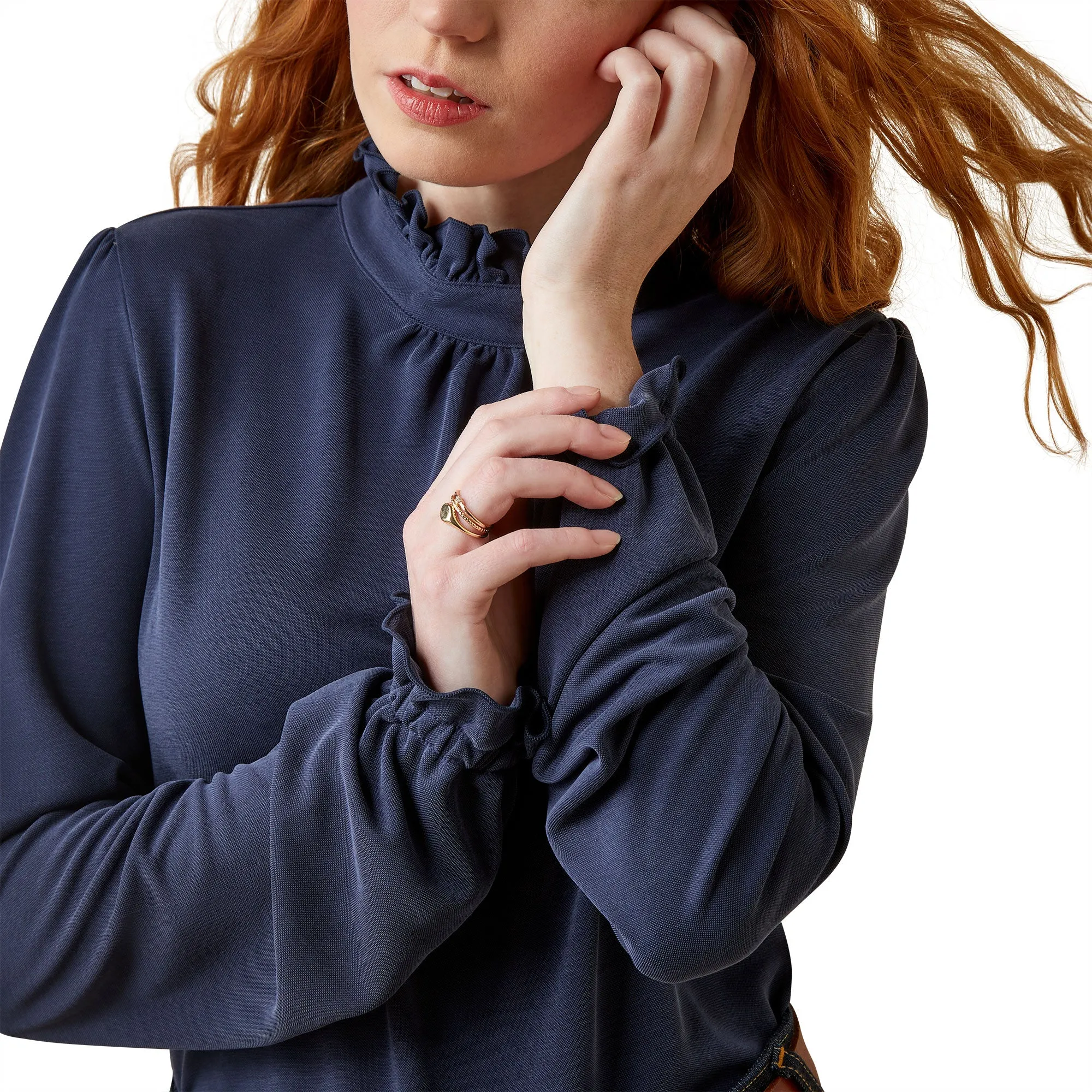 Ariat Ladies Inverness Long Sleeve Top - Navy