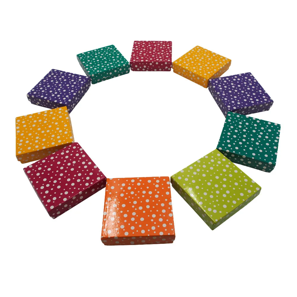 Assorted Glossy Polka Dot Cotton Filled Boxes