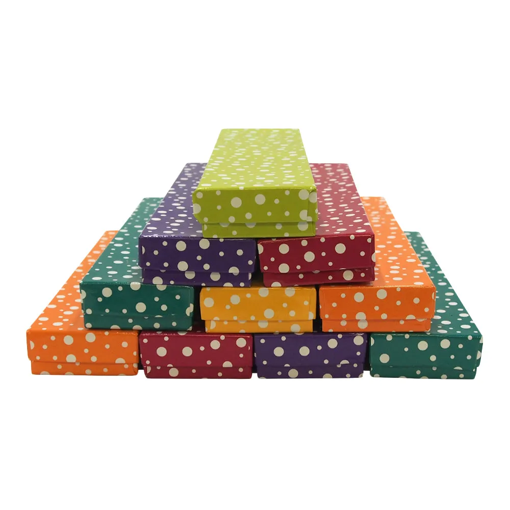 Assorted Glossy Polka Dot Cotton Filled Boxes