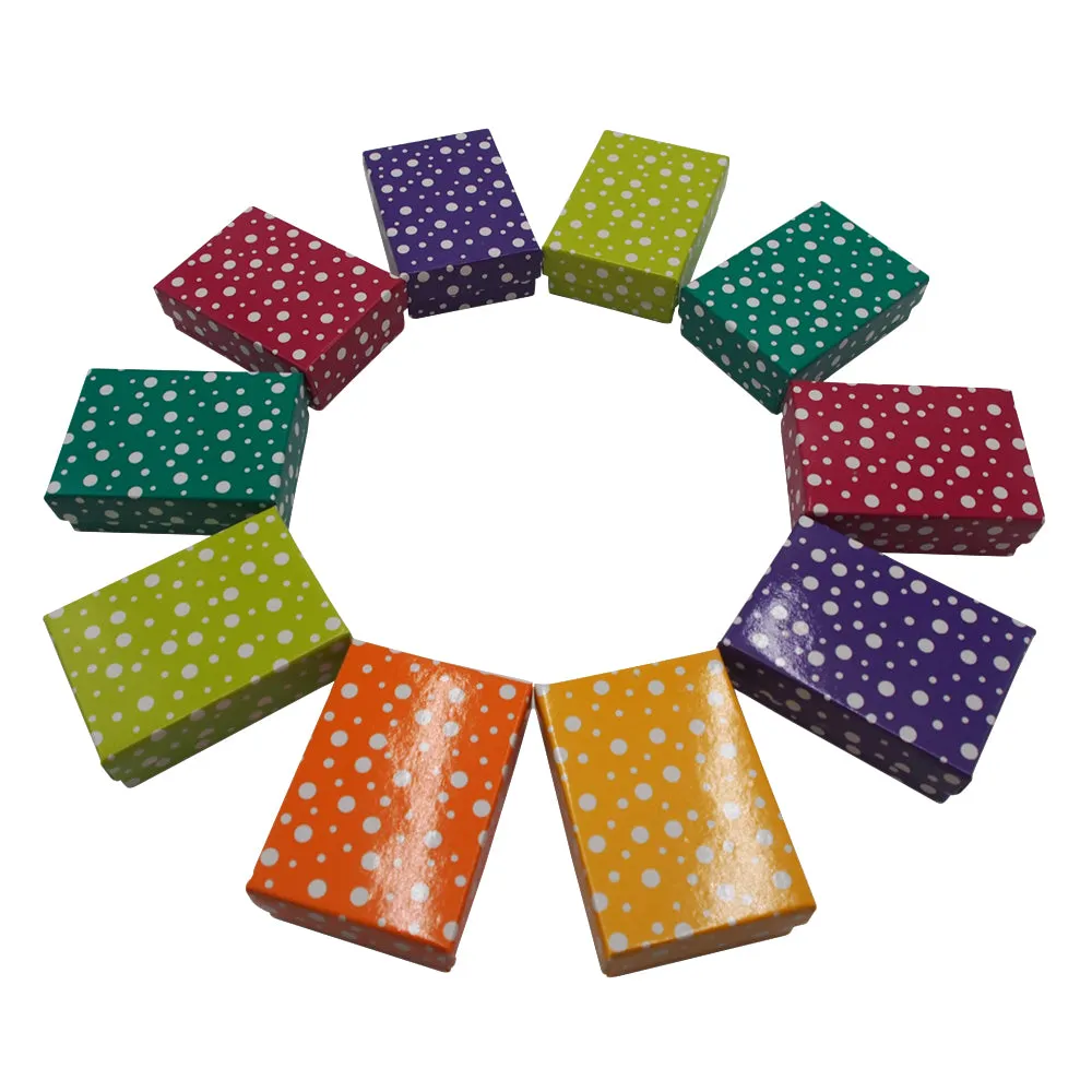 Assorted Glossy Polka Dot Cotton Filled Boxes