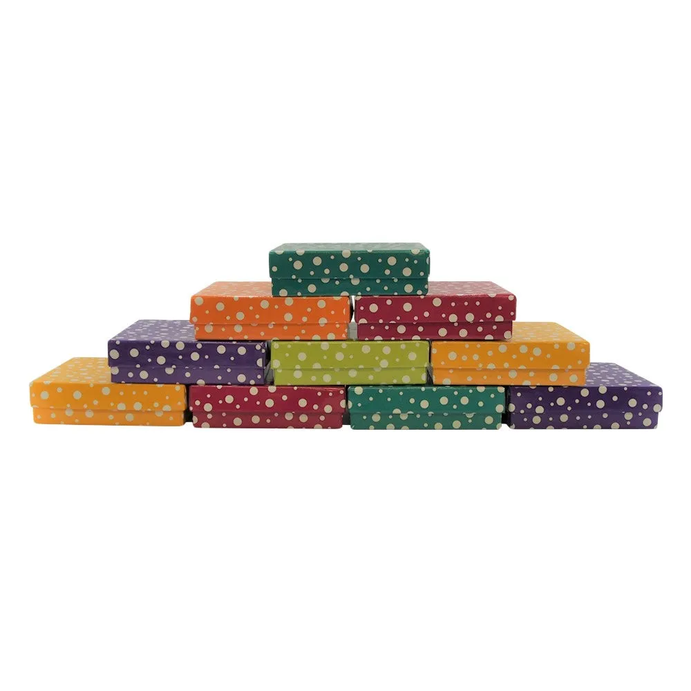 Assorted Glossy Polka Dot Cotton Filled Boxes