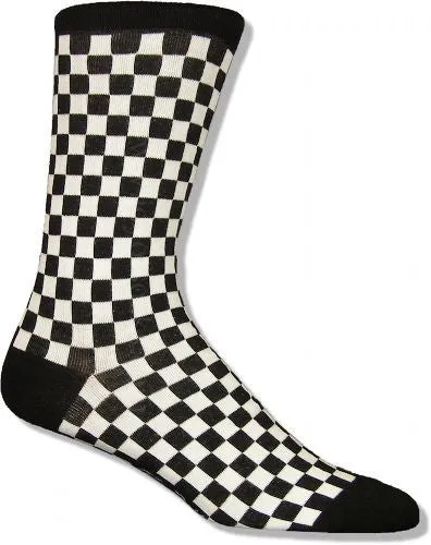Black & White Check Socks (Men's)