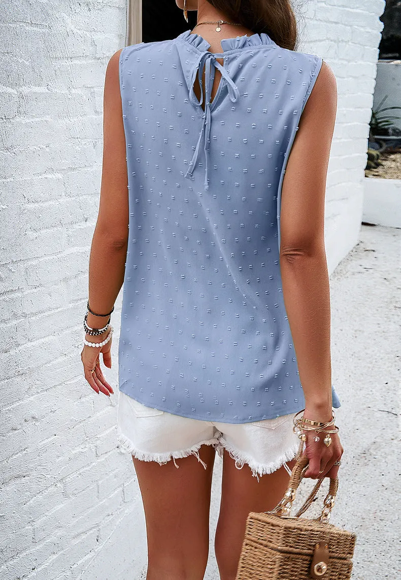 Casual Solid Color Sleeveless Top
