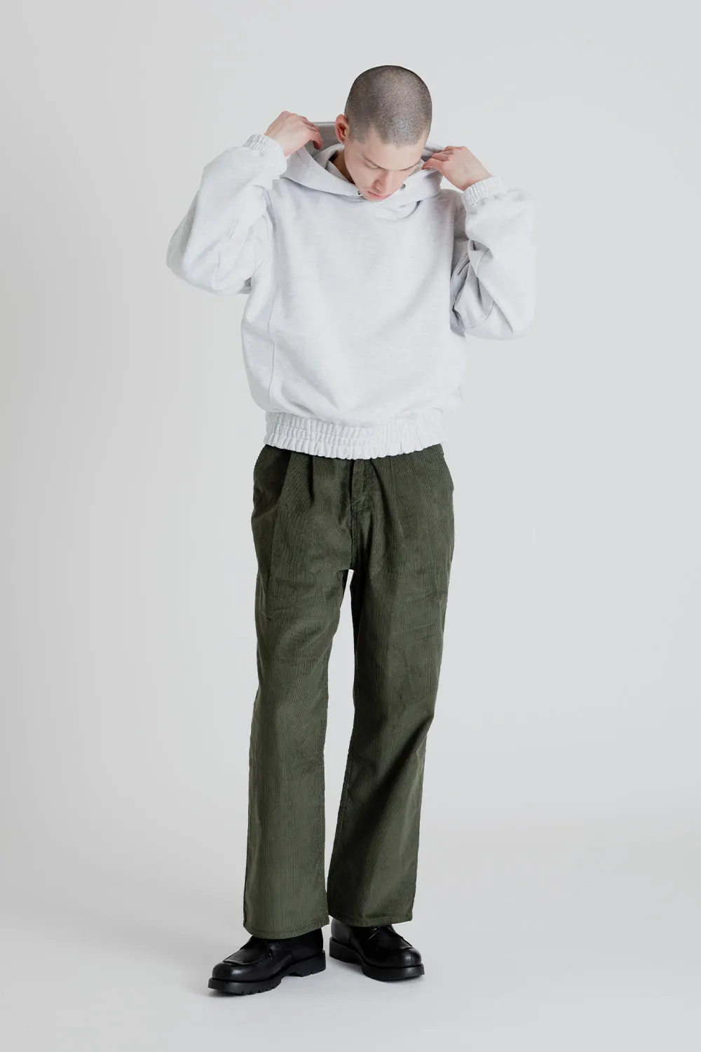 Corduroy Comfort Two Tuck Pants - Olive