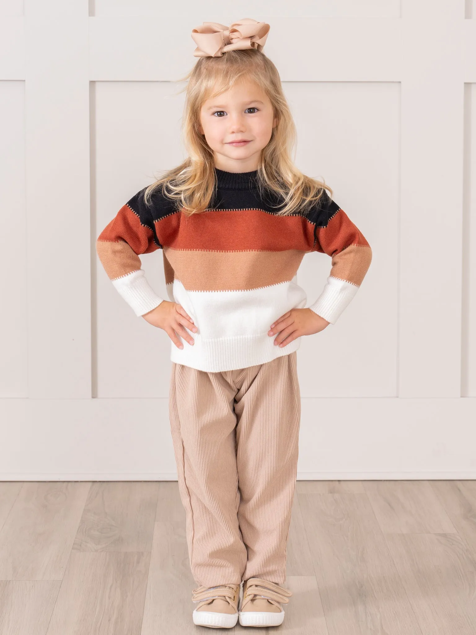 Corduroy Pull-On Pants - Tan