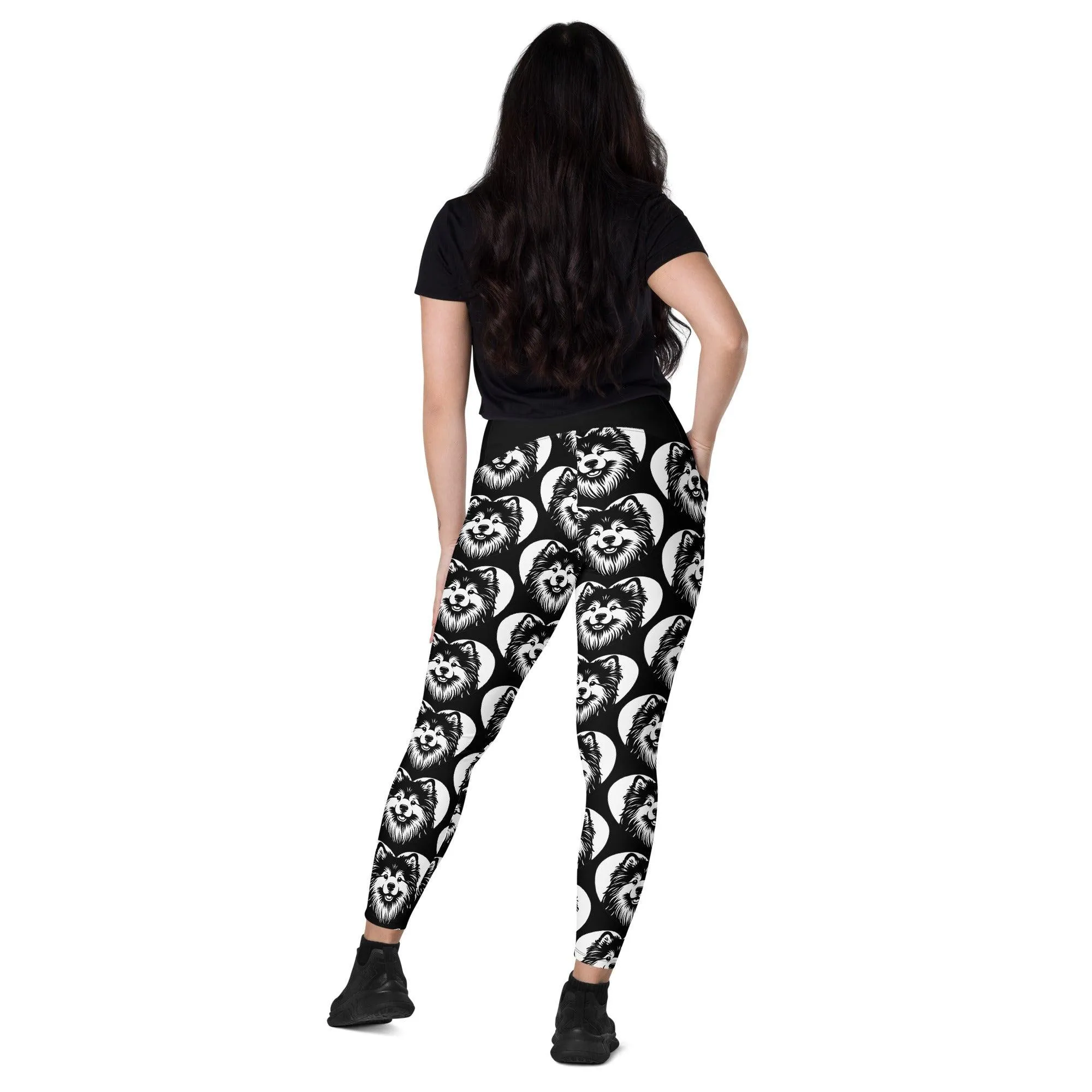 DOG BREED LEGGINGS with pockets - FINNISH LAPPHUND - HERTTAHOUND