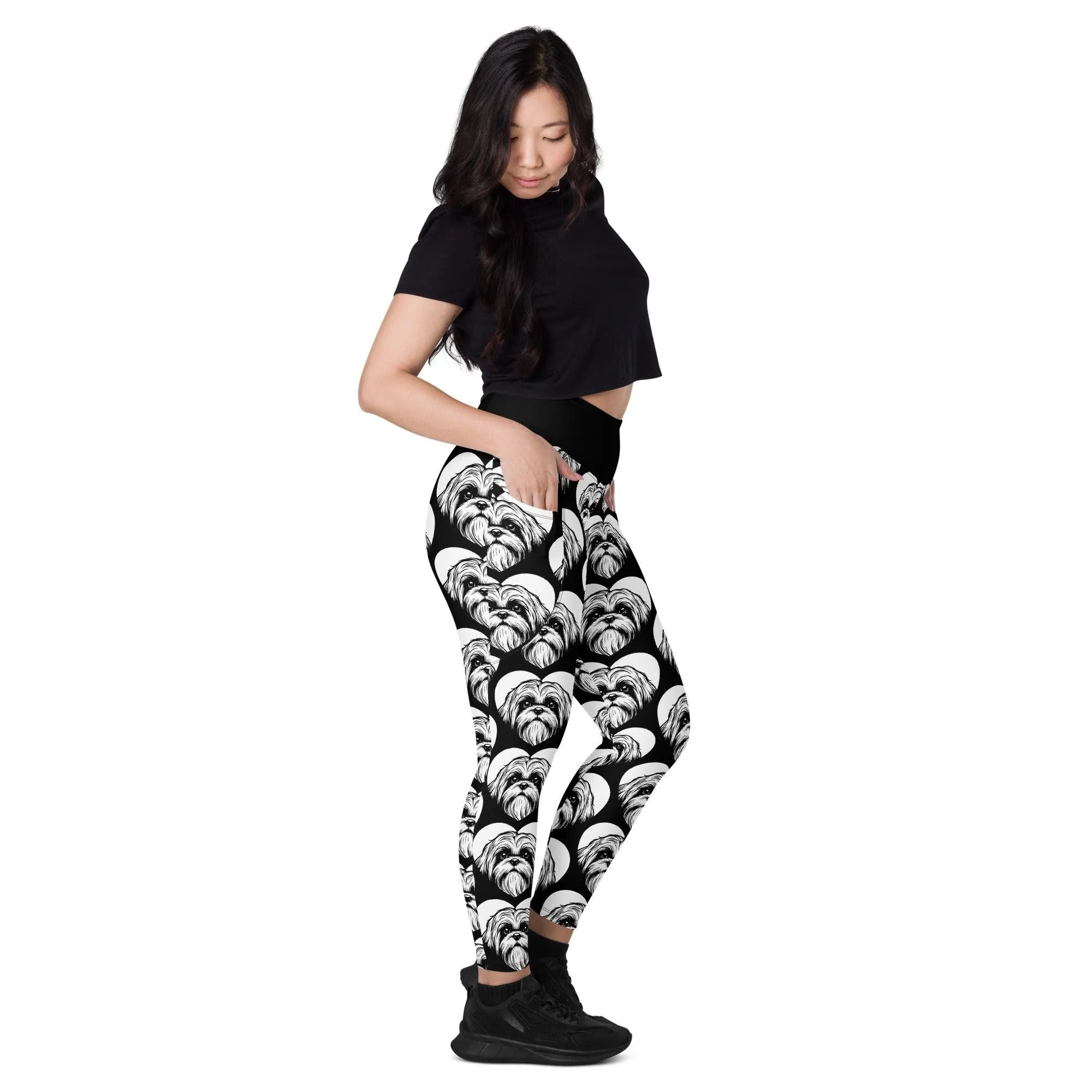 DOG BREED LEGGINGS with pockets - SHIH TZU - HERTTAHOUND