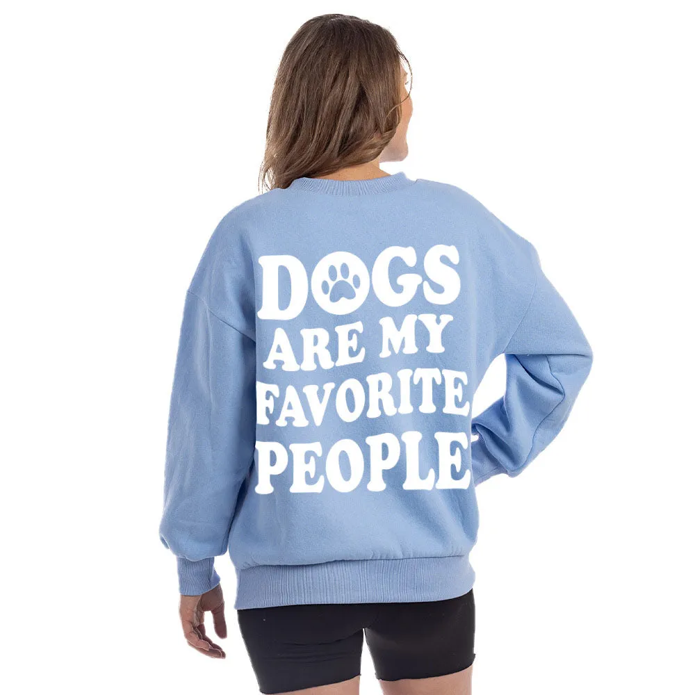 Dogs Are My Favorite People Crewneck Wholesale Sweatshirt