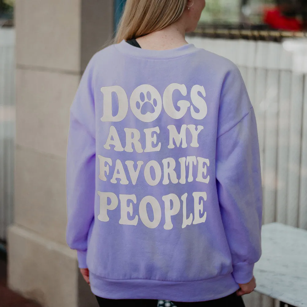 Dogs Are My Favorite People Crewneck Wholesale Sweatshirt