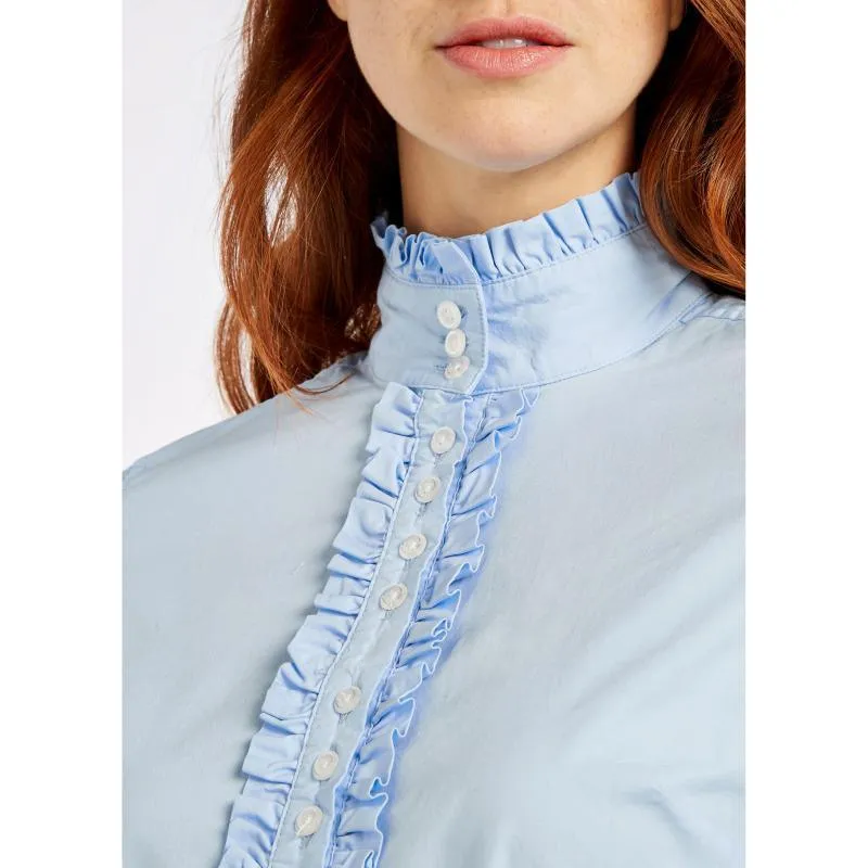Dubarry Chamomile Ruffle Detail Shirt - Pale Blue