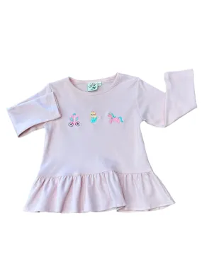 Fairy Tale Icons L/S Ruffle Bottom Tee
