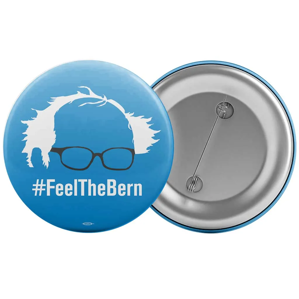 Feel The Bern Button - Black Glasses