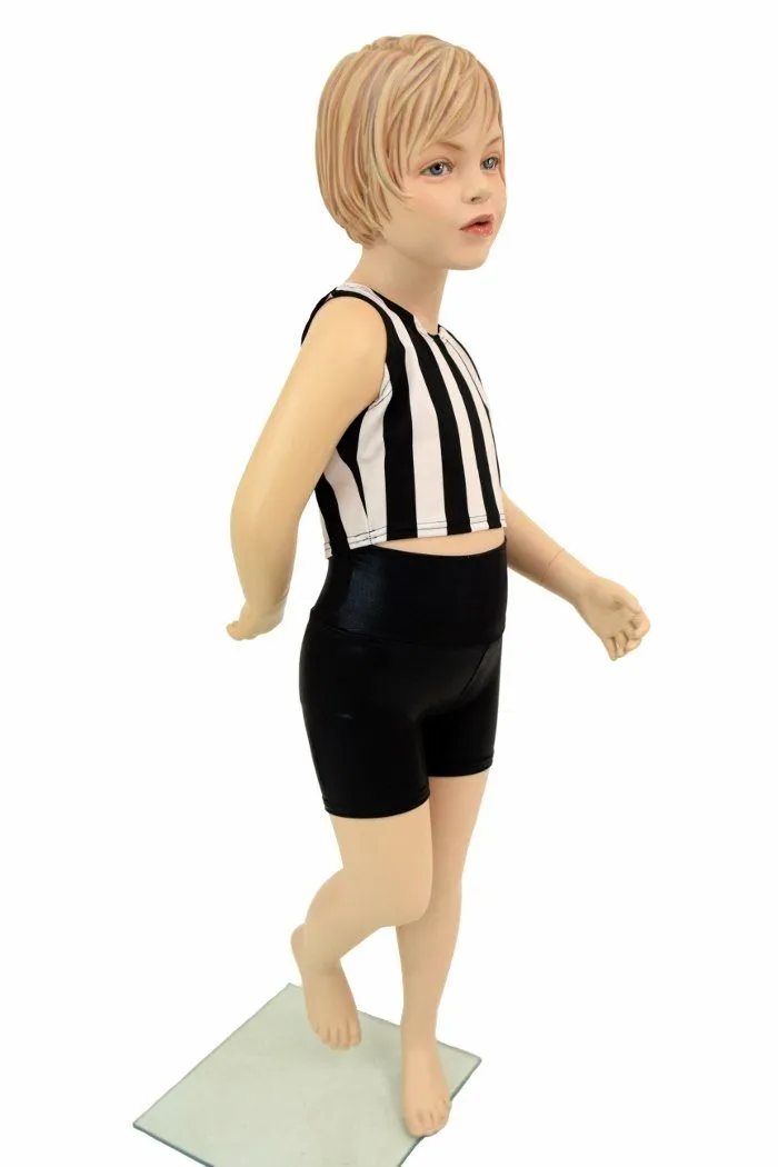 Girls Black & White Shorts & Top Set