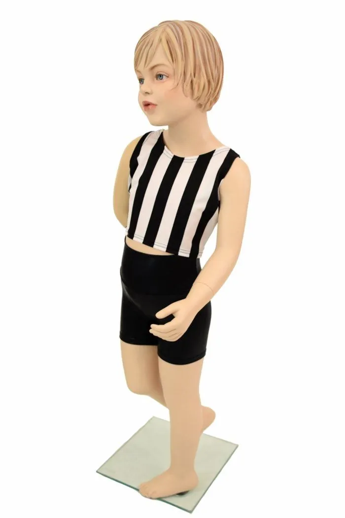 Girls Black & White Shorts & Top Set