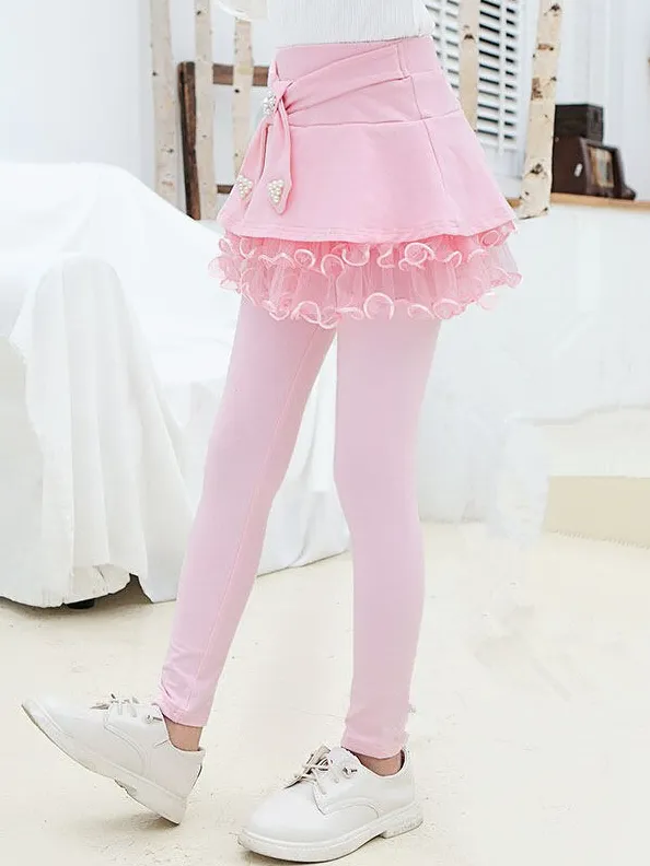 Girls Double Skirted Leggings