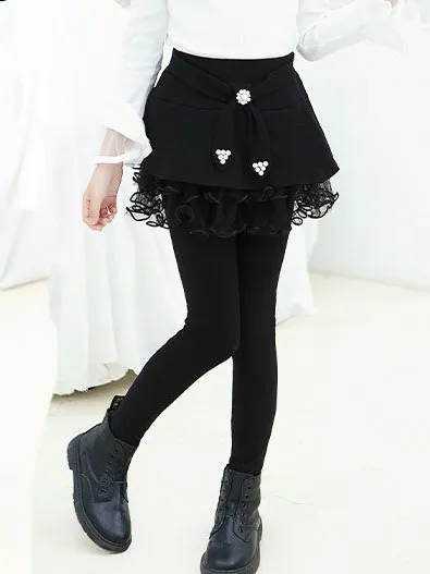 Girls Double Skirted Leggings