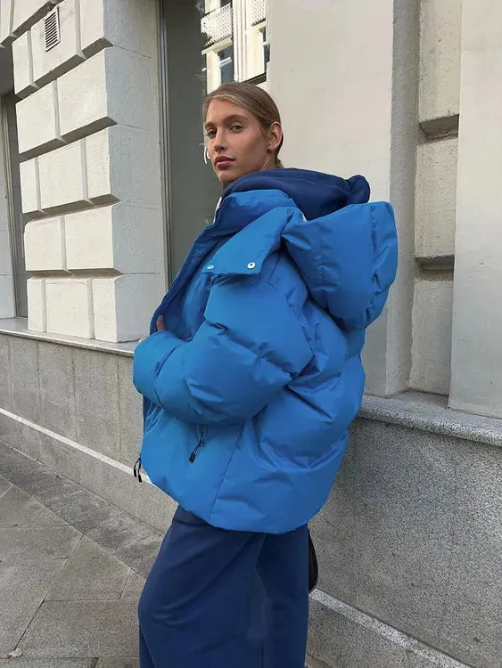 Hooded Thick Puffer Jacket for Winter Festivities