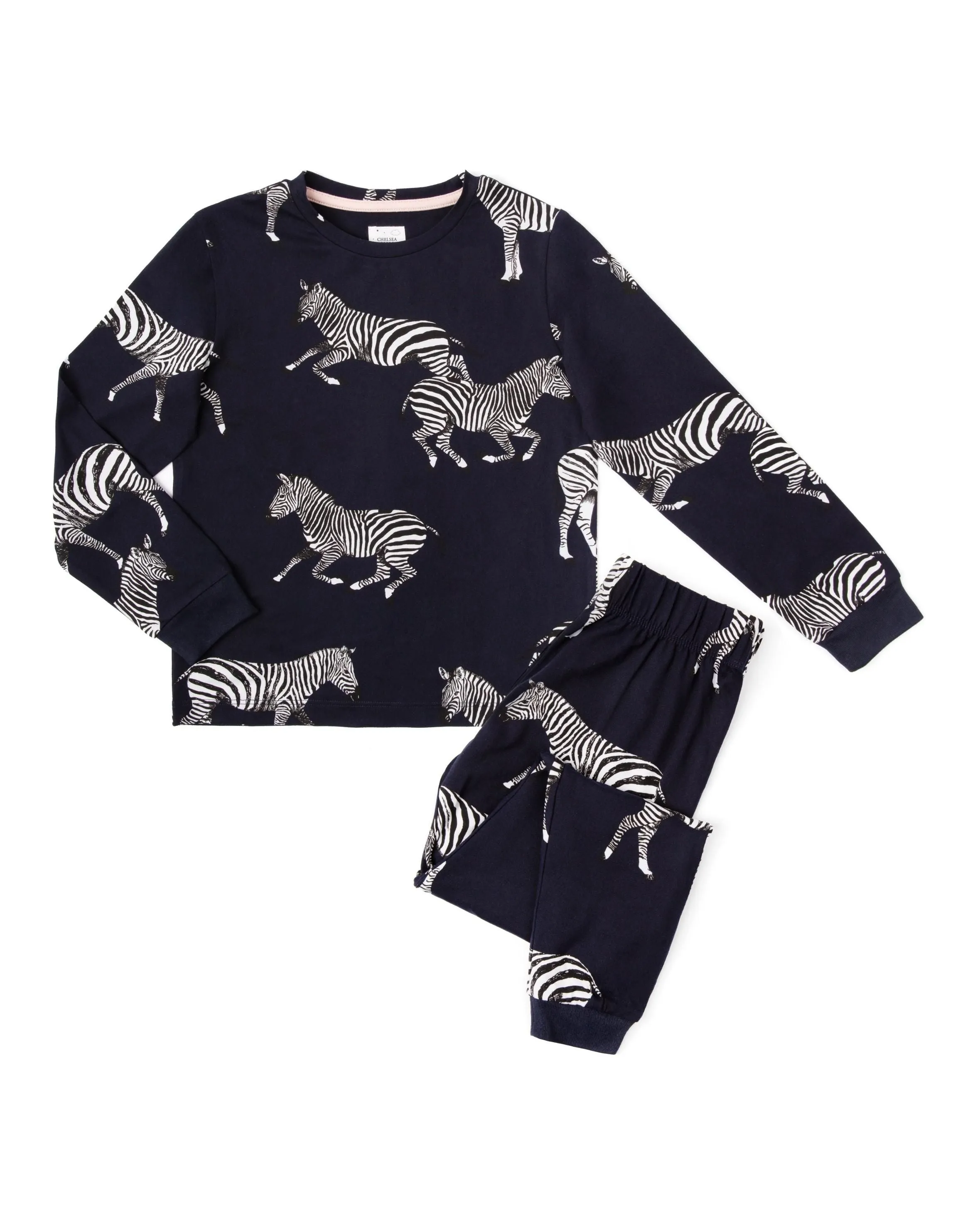 Kids Zebra Print Long Pyjama Set