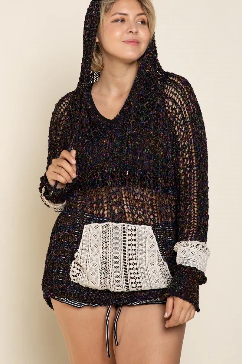 Layered In Love Knit Pullover - Black
