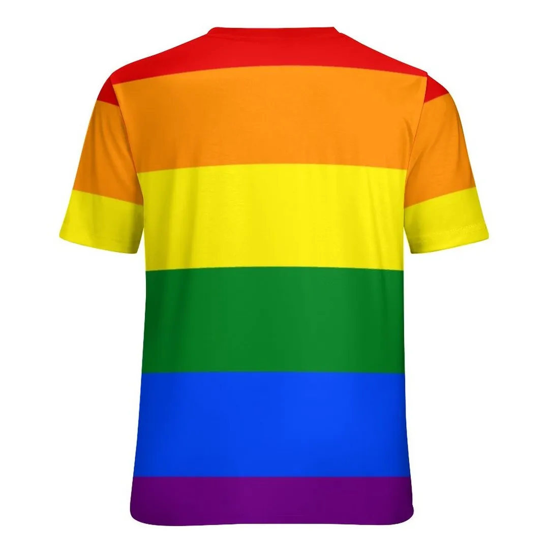 Lgbt Lesbian Homosexual Gay Pride Rainbow Colors Short Sleeve Shirt Women Plus Size Blouse Tunics Tops