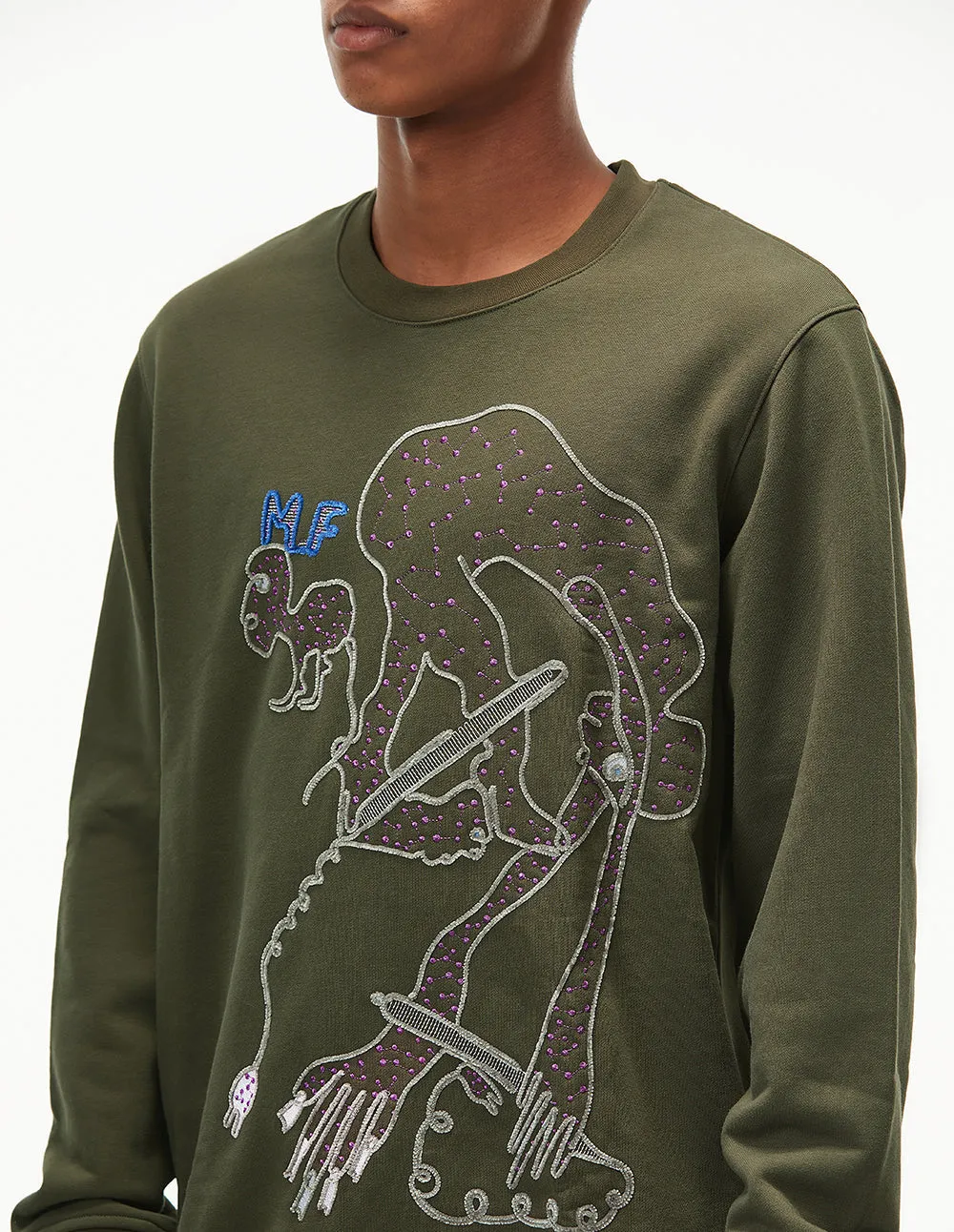 Mark Fast Colin Steel Blue Sweatshirt