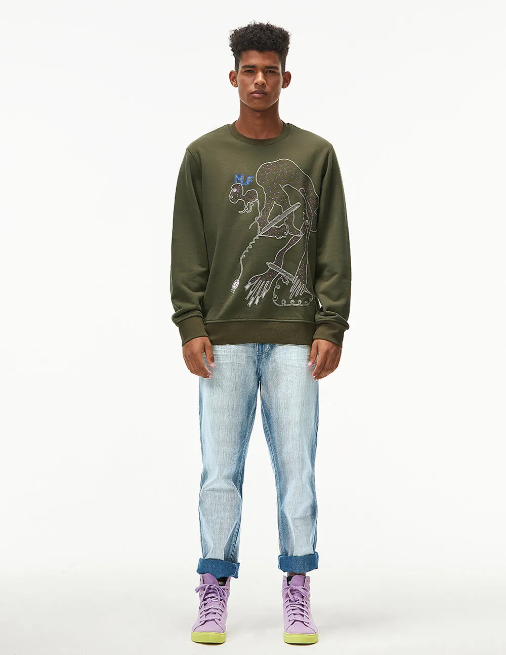 Mark Fast Colin Steel Blue Sweatshirt
