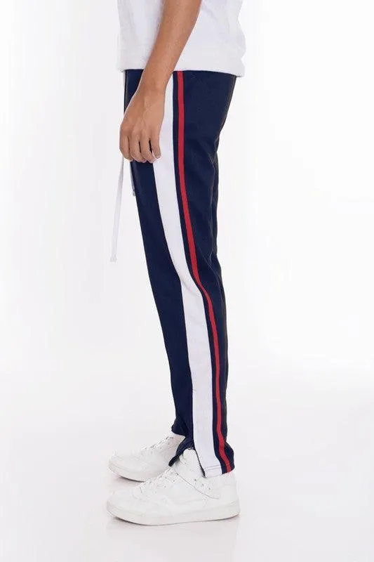 Mens Tricot Stripes Tapered Jogger Pants