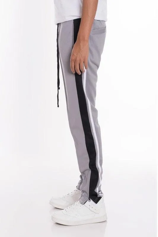 Mens Tricot Stripes Tapered Jogger Pants