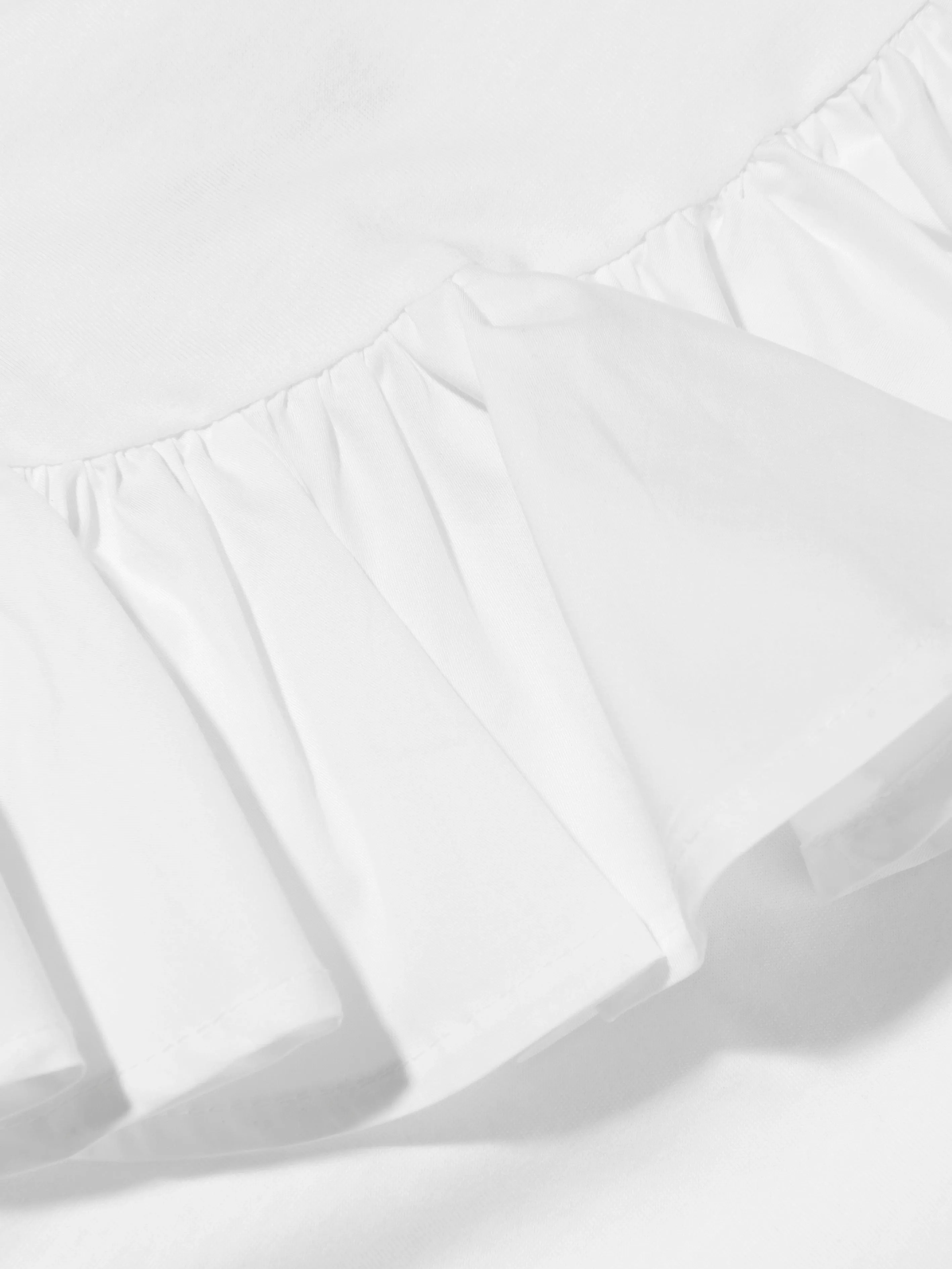 MSGM Girls Ruffle T-Shirt in White