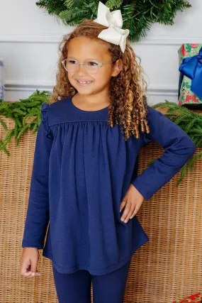 Nantucket Navy Ruby Mills Ruffle Top