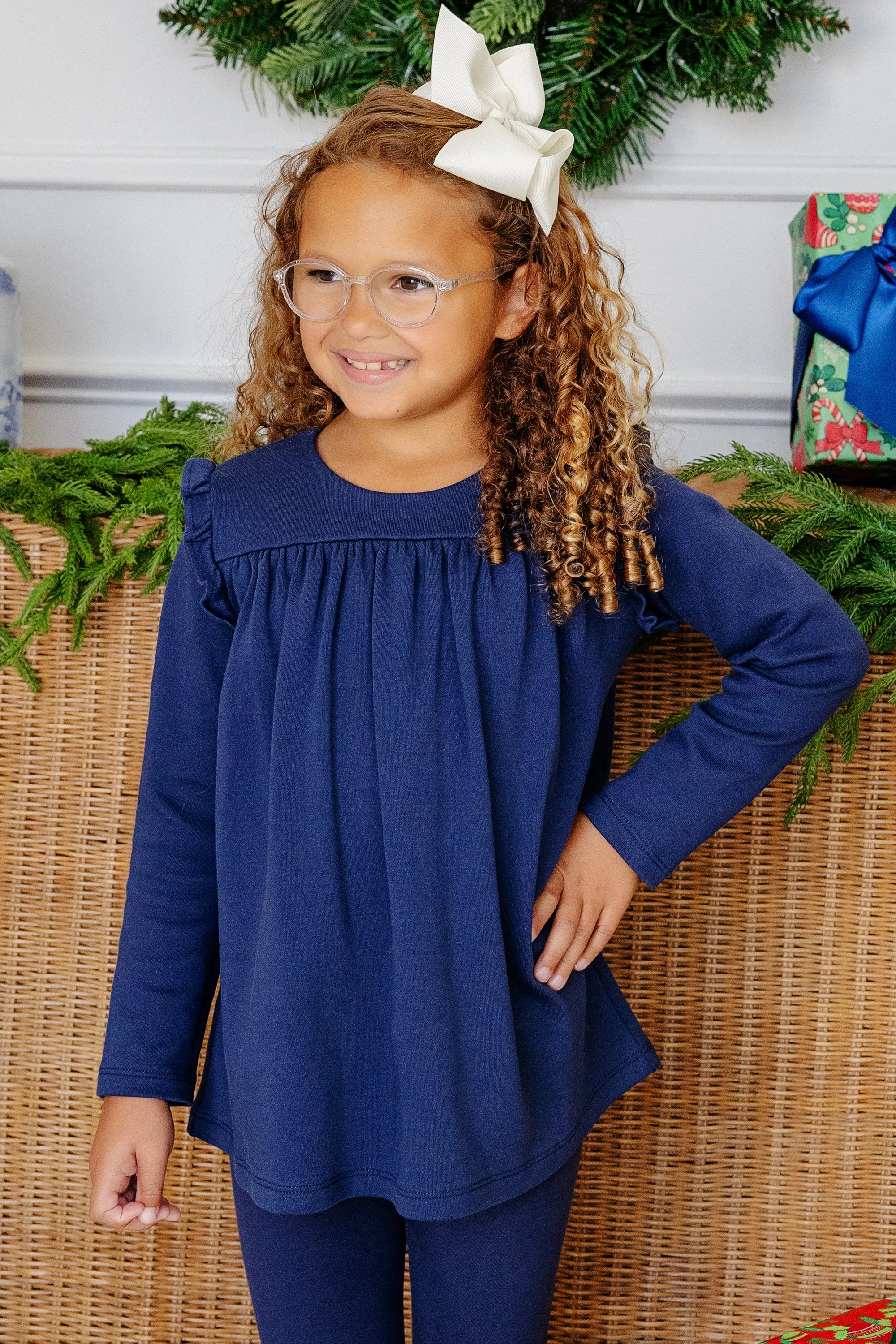 Nantucket Navy Ruby Mills Ruffle Top