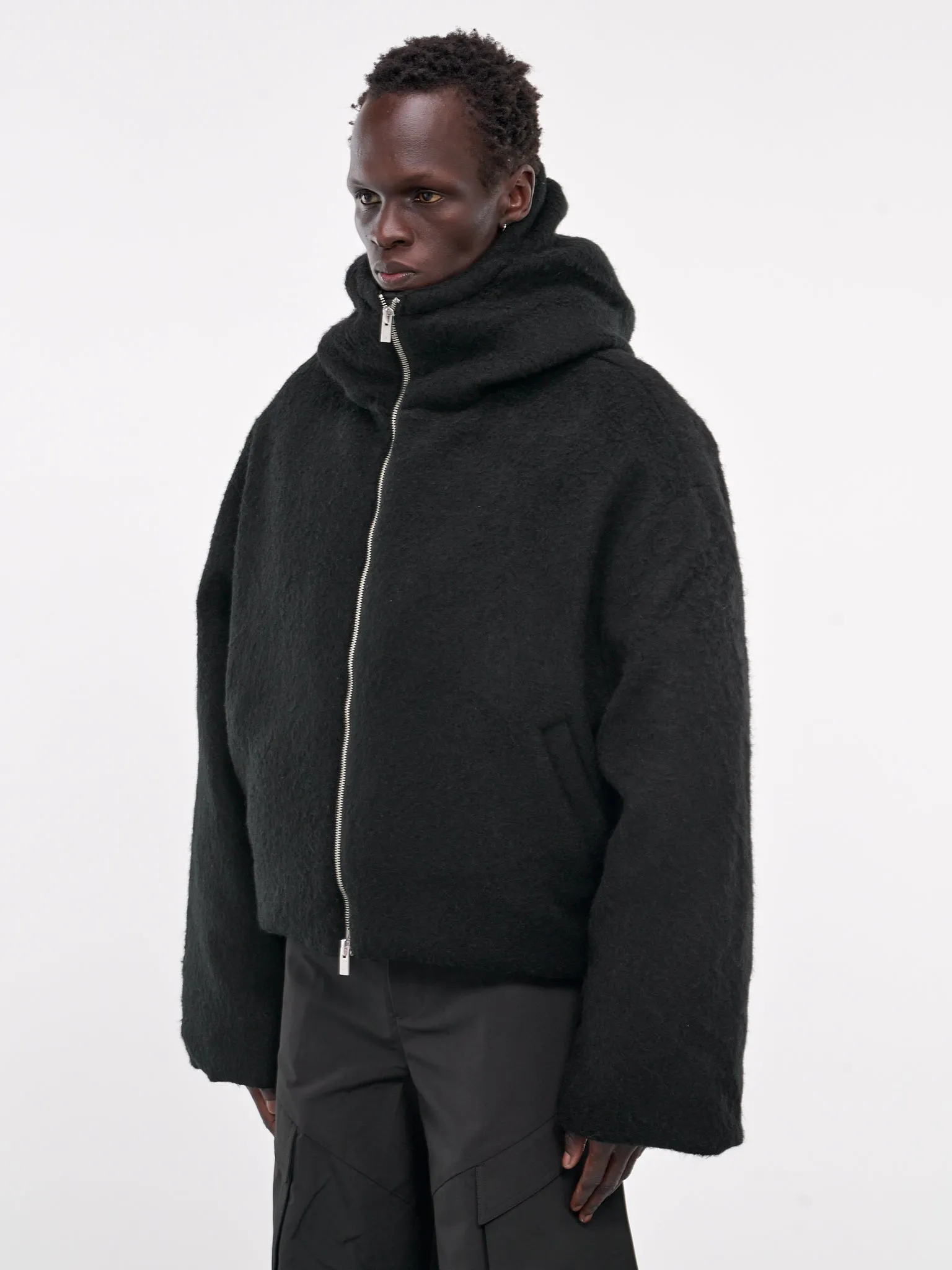Obelis Mohair Down Jacket (W-02-141-BLK01-BLACK)