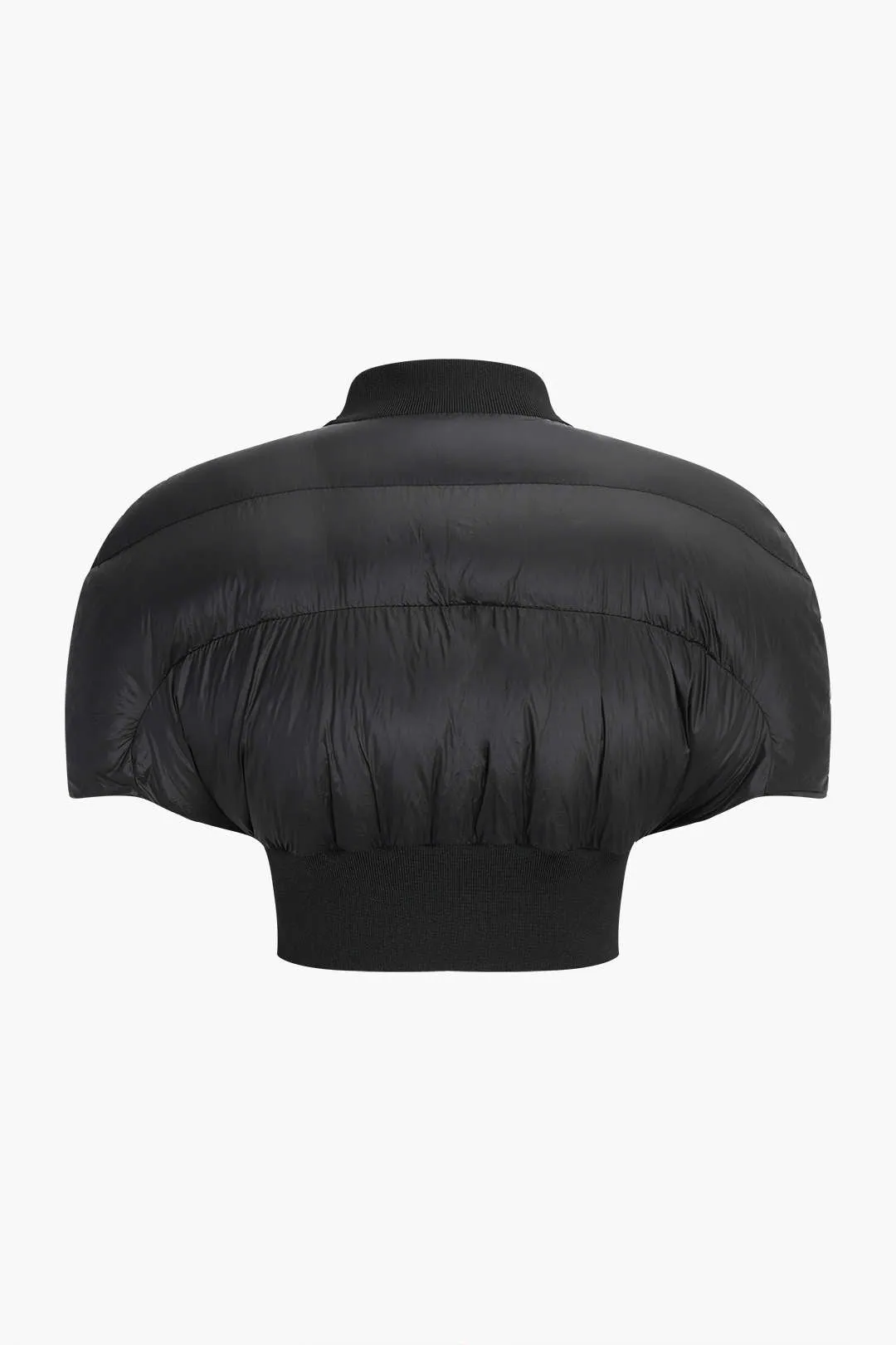Padded Zipper Cropped Puffer