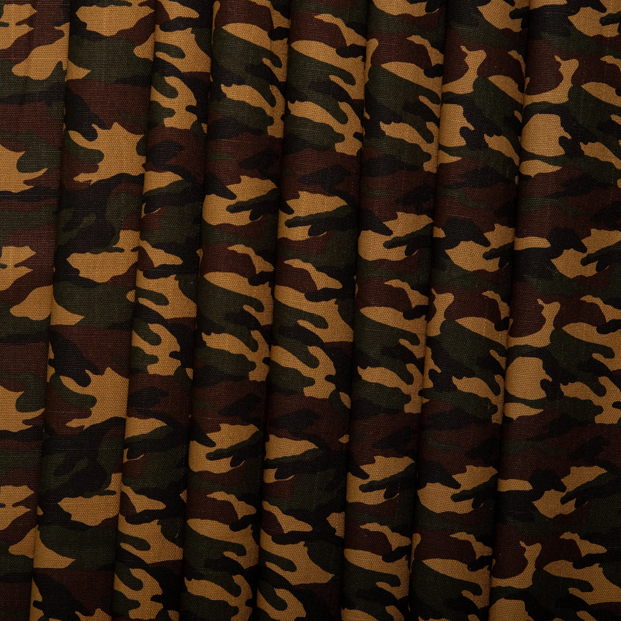 Printed Craft Canvas - TIC-TAC-TOE - Camouflage - Dark brown