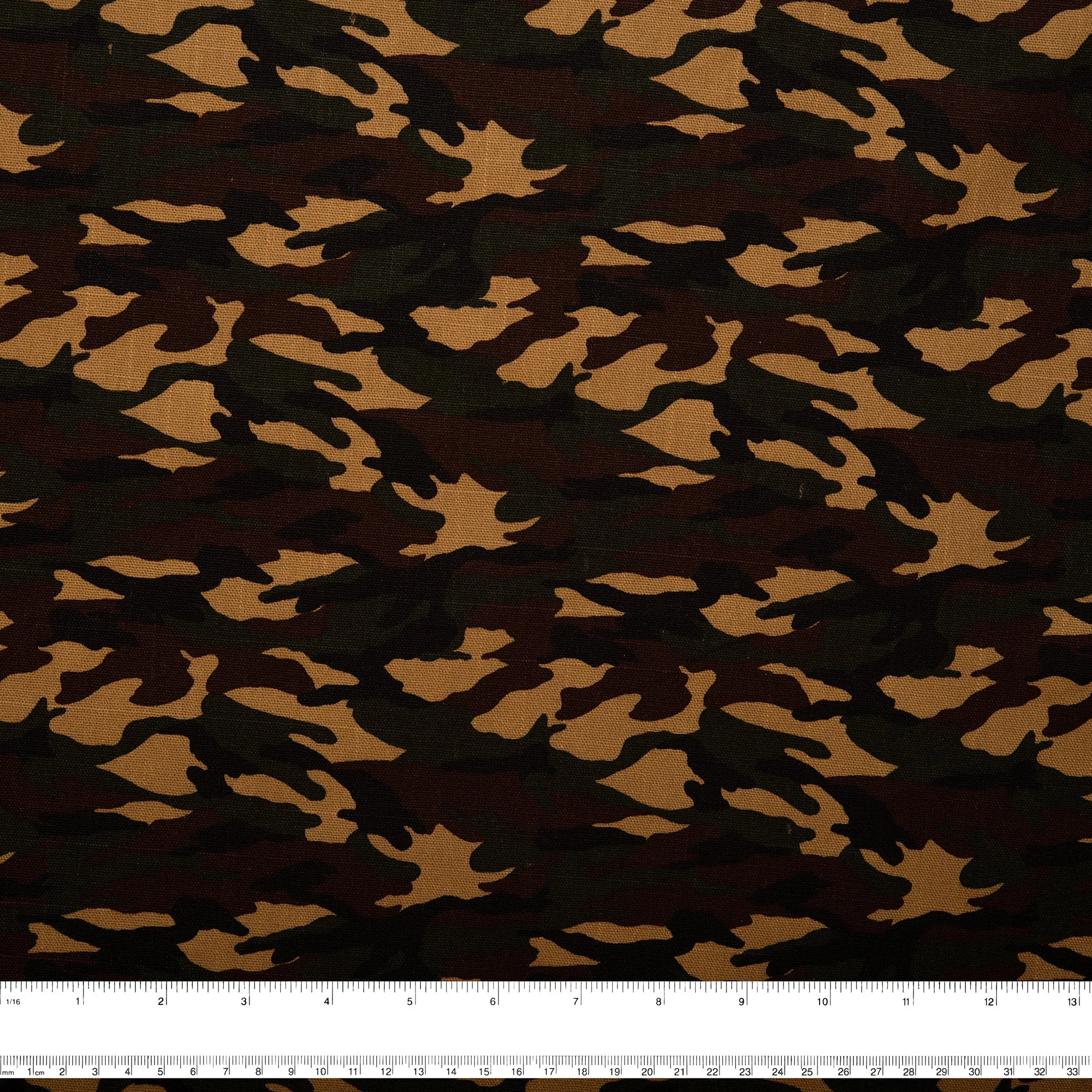 Printed Craft Canvas - TIC-TAC-TOE - Camouflage - Dark brown