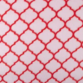 Printed Fleece - OUTBACK - Trellis - Red