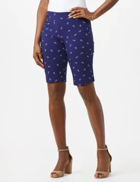 Pull On Shorts with Anchor Pattern