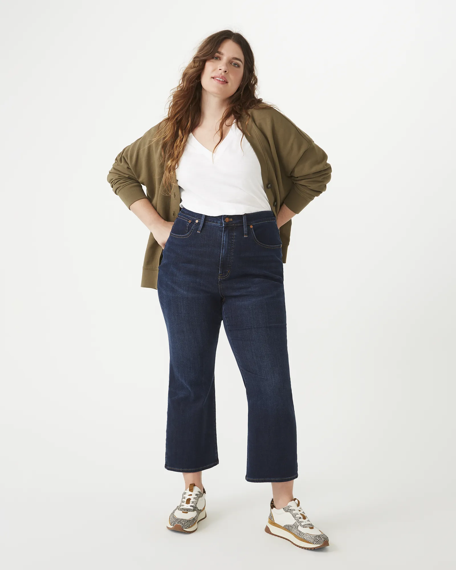 (Re)sourced Cotton Cardigan Sweatshirt | Forest Green