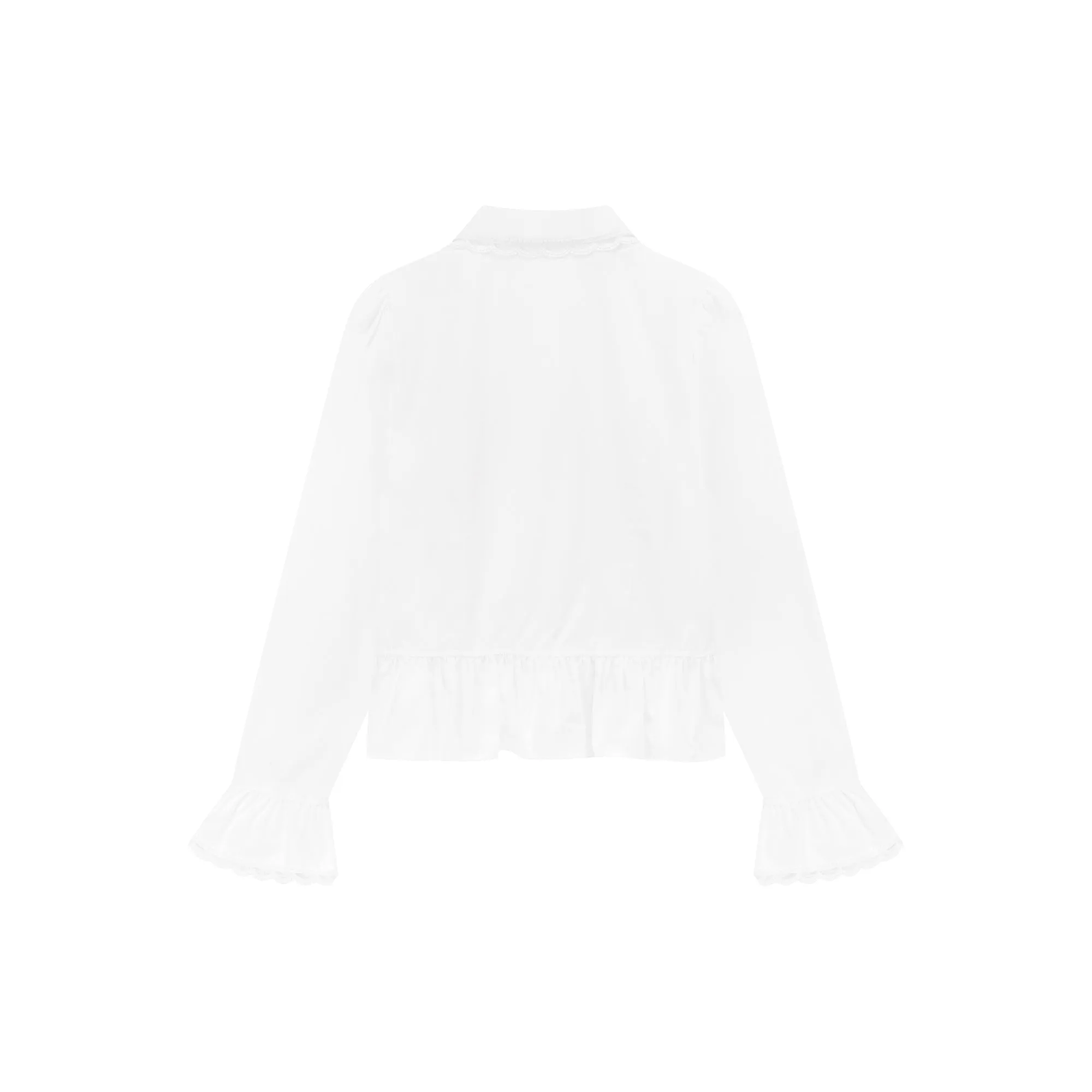 Ruffle Lace Collar Shirt