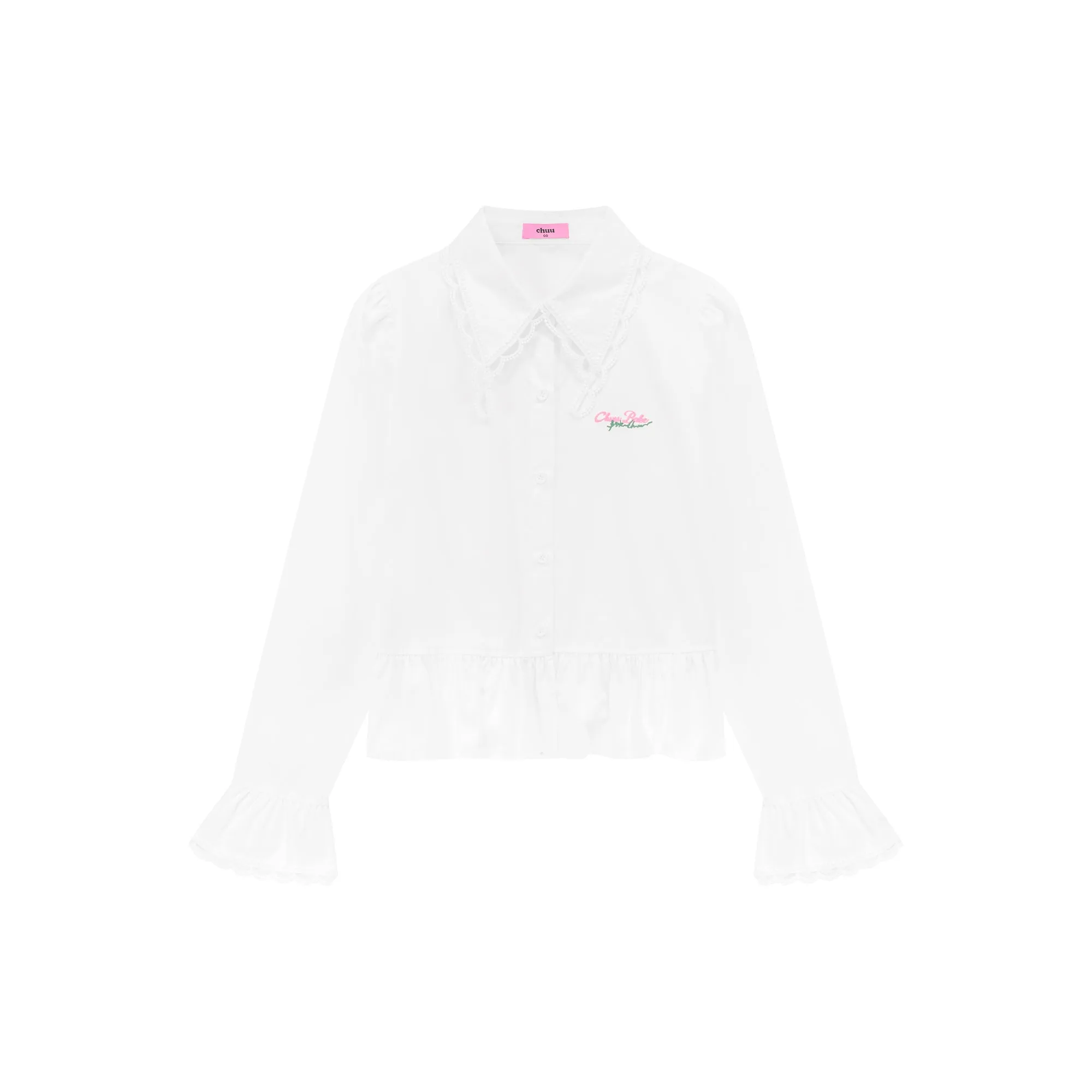 Ruffle Lace Collar Shirt