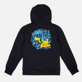 Santa Cruz - Youth Pikachu Pokemon Hooded Sweatshirt - Black