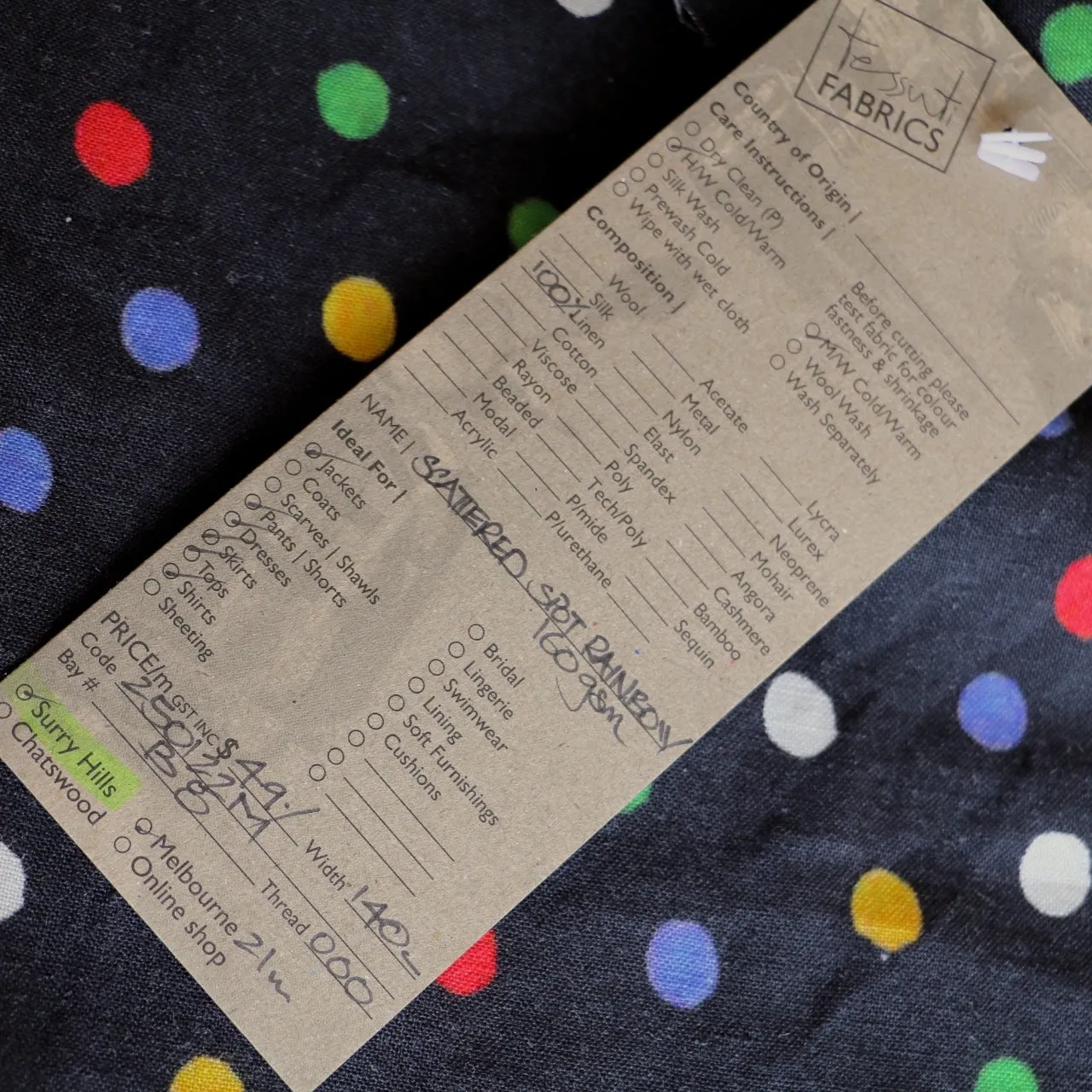 Scattered Spot Rainbow Linen