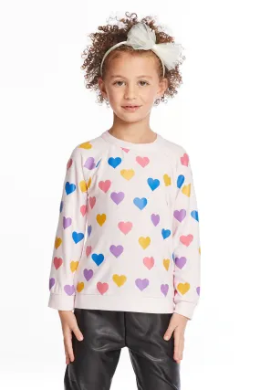 Shiny Hearts Girls Love Knit Raglan Pullover