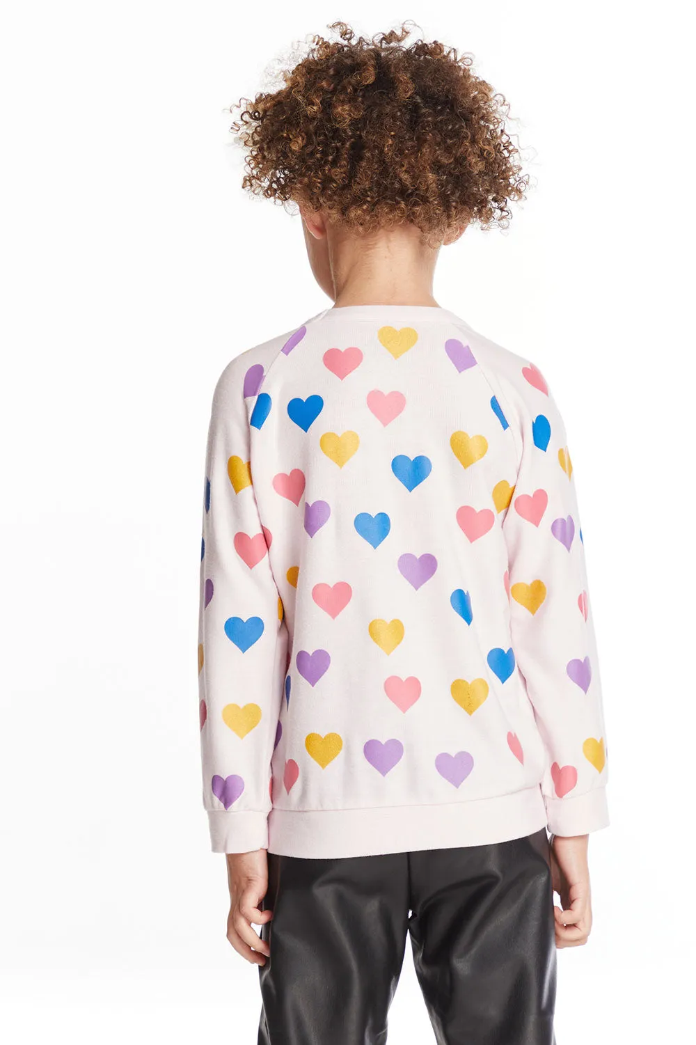 Shiny Hearts Girls Love Knit Raglan Pullover