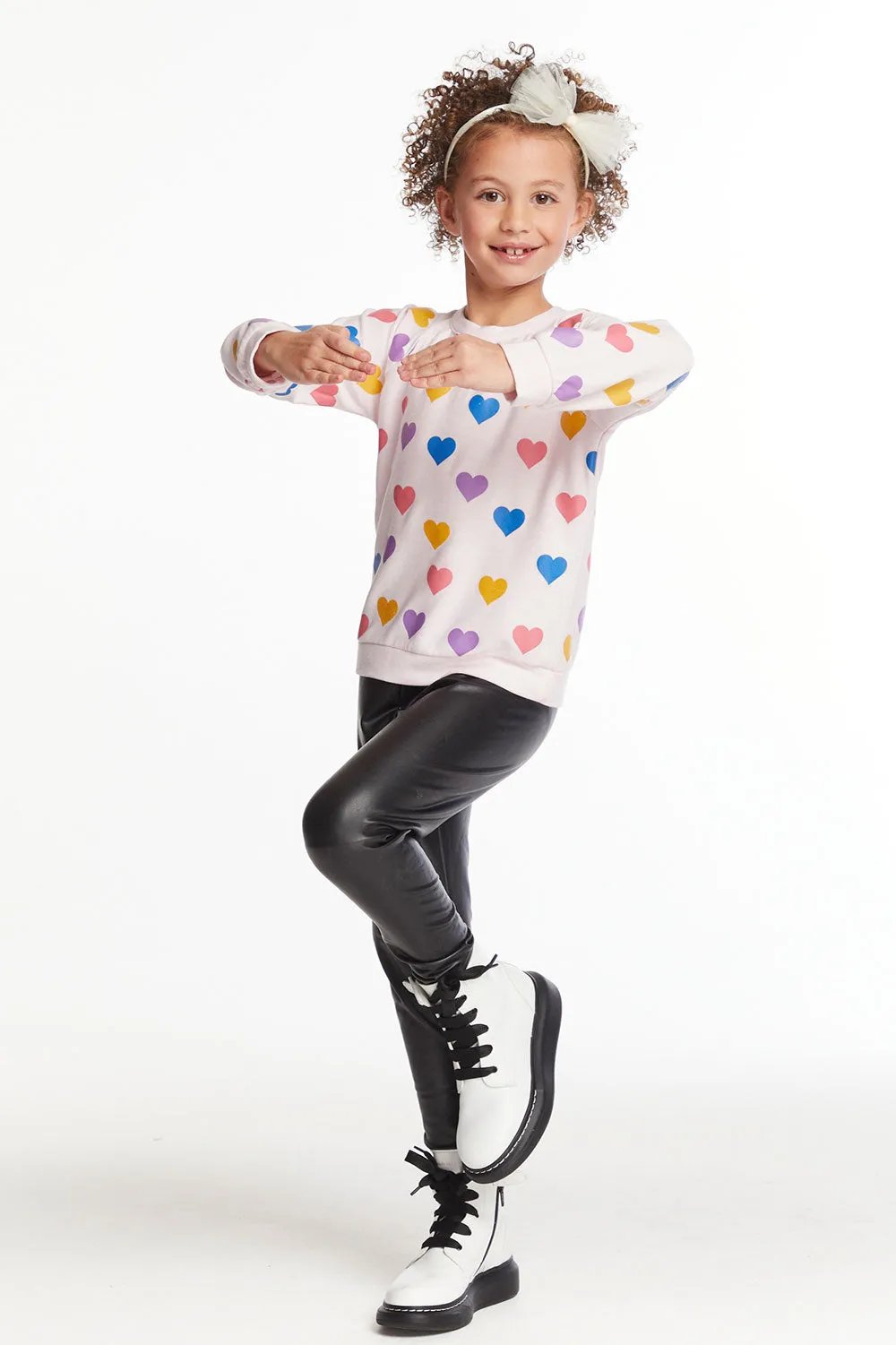 Shiny Hearts Girls Love Knit Raglan Pullover